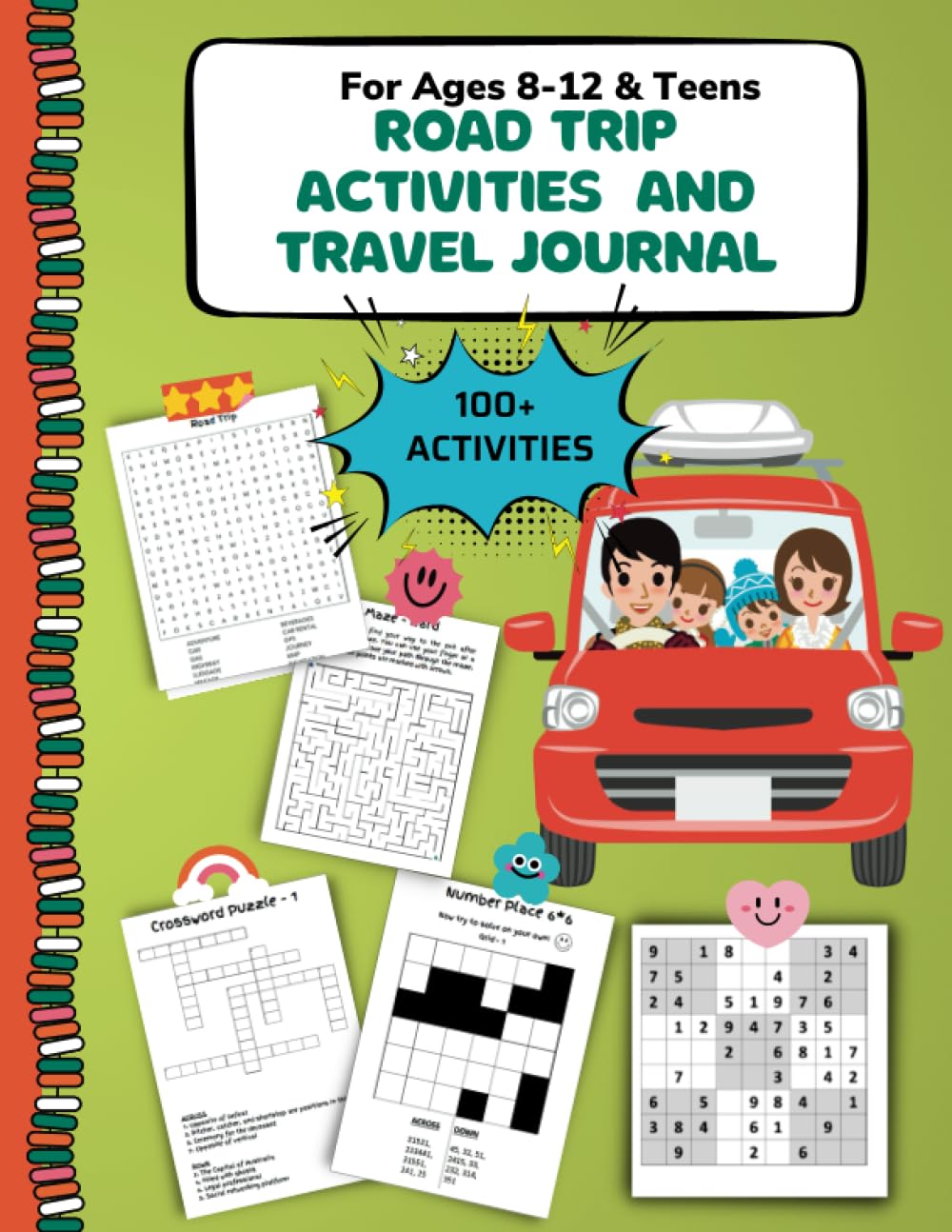 Road Trip Activities and Travel Journal: For kids 8-12, Pre Teens, Teens
