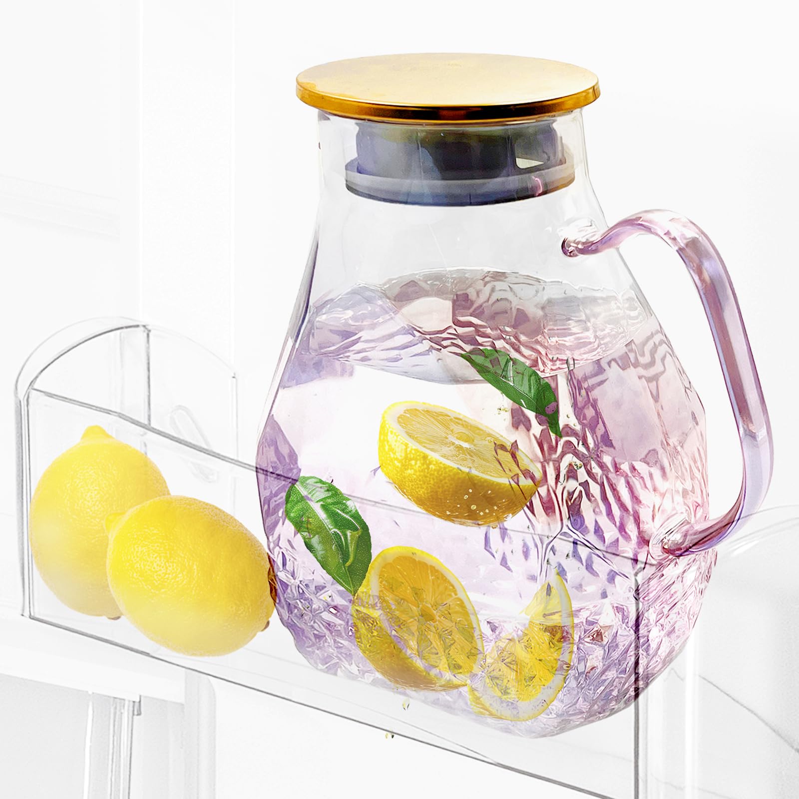 Pichet en verre borosilicate Daily Treasures 1,8L design haut de gamme