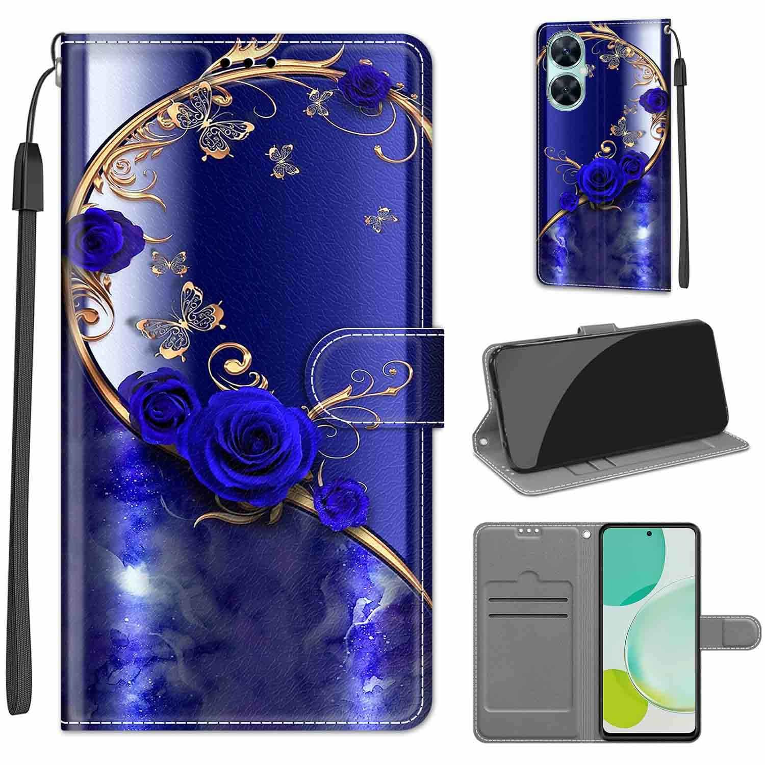 Compatible with Huawei Nova 11i Case Cover,Compatible with Huawei Enjoy 60 Pro/Maimang 20 Case 2 in 1 Phone Case Cover Blue