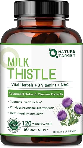 NATURE TARGET Cardo mariano para mujeres y hombres 116 cápsulas vegetales