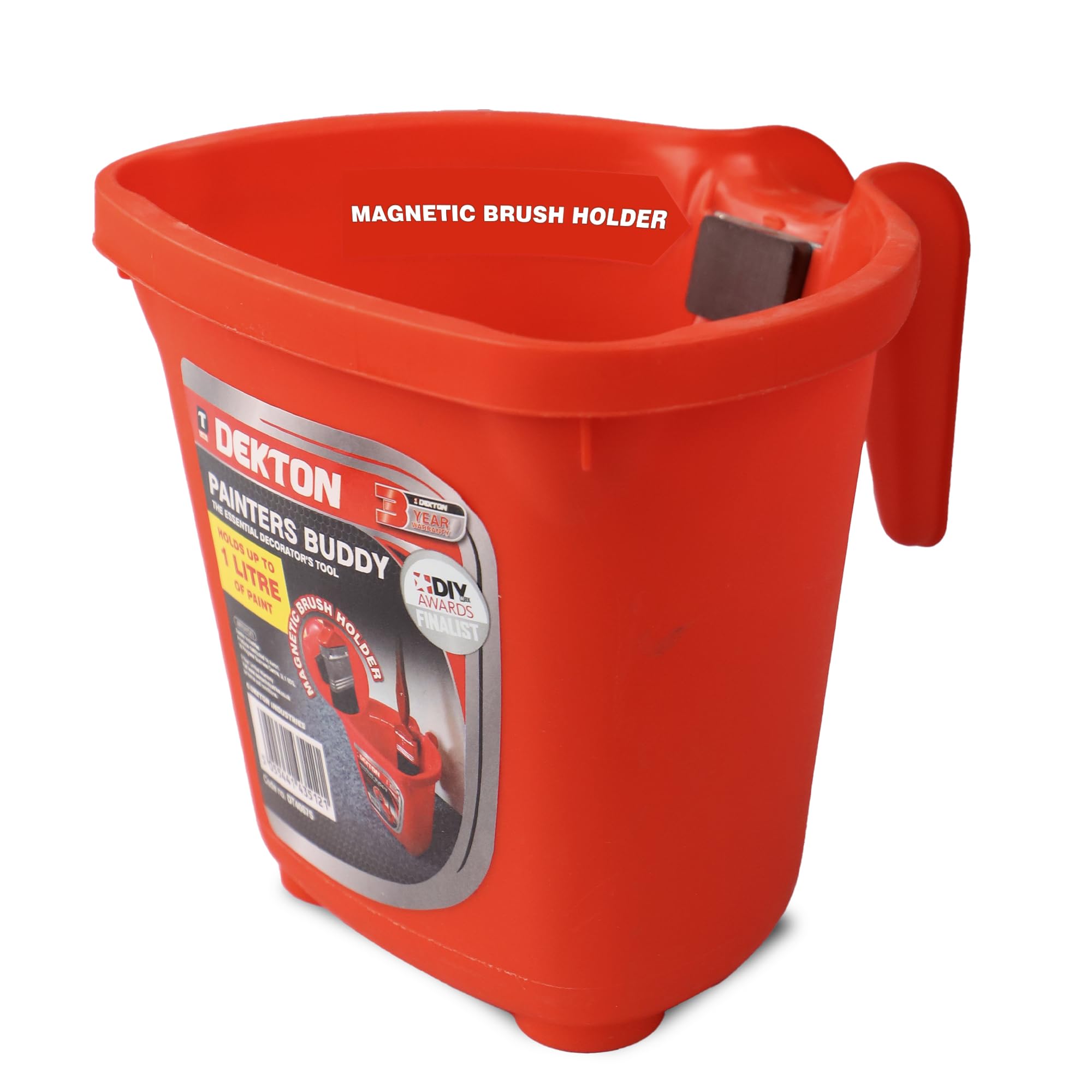 Dekton Painters Buddy Decorate Paint Caddy Bucket Magnetic Brush Holder 1L
