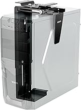 VIVO MOUNT-PC01 Adjustable PC Desk Wall Mount Computer Case Holder Swivel Secure Lock Black MOUNT-PC01