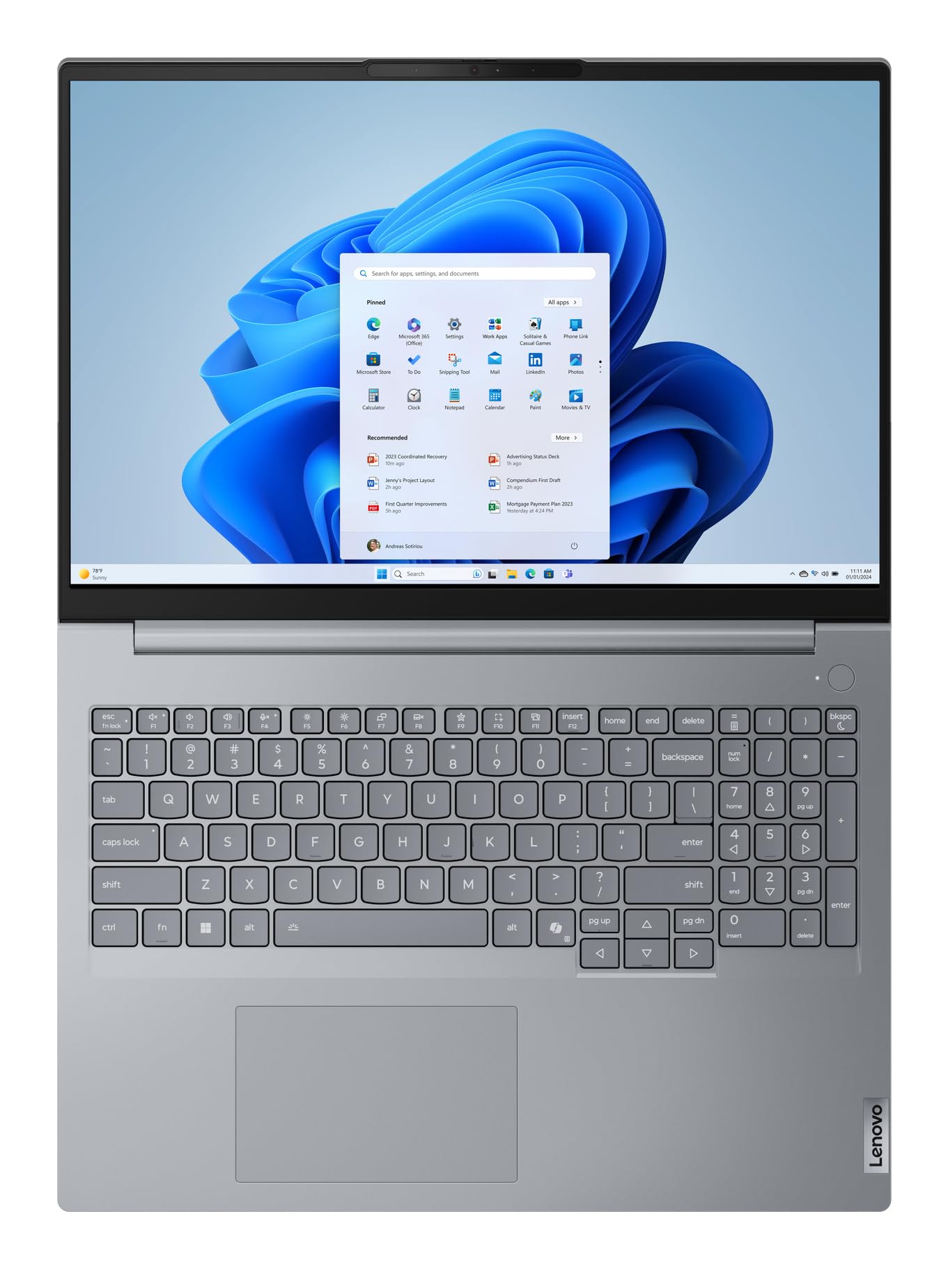 Lenovo ThinkBook 16 G8 IAL 21SK, Intel Core Ultra 5 225U, Computer portatile 16’’ WUXGA IPS, 32GB DDR5 RAM, 1TB SSD NVMe, Wi-Fi 6E BT5.3 [802.11ax], Windows 11 Pro edu Italiano