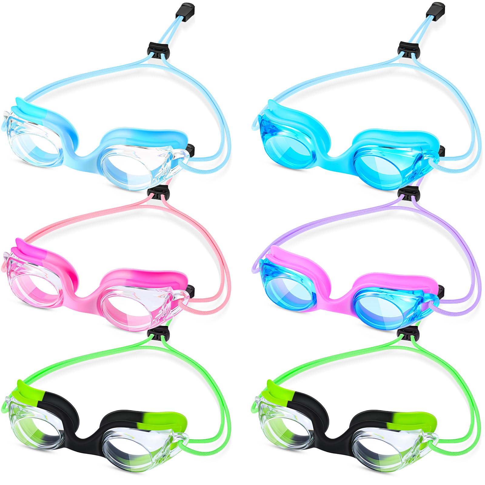 Umigy Kids Swim Goggles No Leaking Anti Fog Racing Toddler Summer Swimming Goggles Glasses with Adjust Bungee Strap