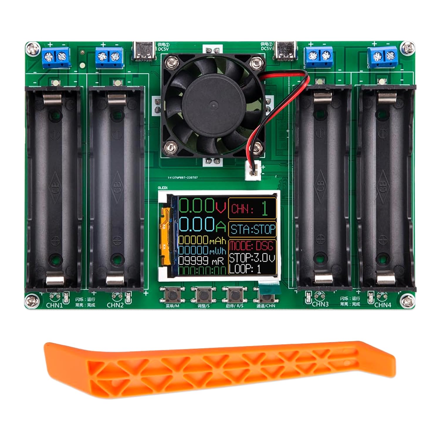 amiciSense 4-Slot Battery Capacity Tester for 18650 Battery Type, Digital Battery Power Detector Module with Type-C Charging Interface-image-48