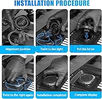 Vista 5 de Tapa de llenado de aceite de motor 11127560482 compatible con BMW 128i 328xi 335i 528i 535i 740i X1 X3 E90 E91 E92 E83
