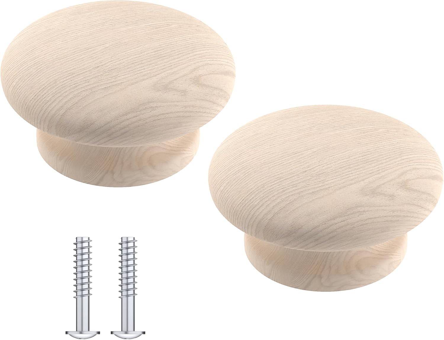 Richelieu Hardware BP43015150 (2-Pack) Bourgogne Collection 1 1/2-inch (38 mm) Natural Wood Eclectic Cabinet and Drawer Knob for Kitchen, Bathroom, and Furniture