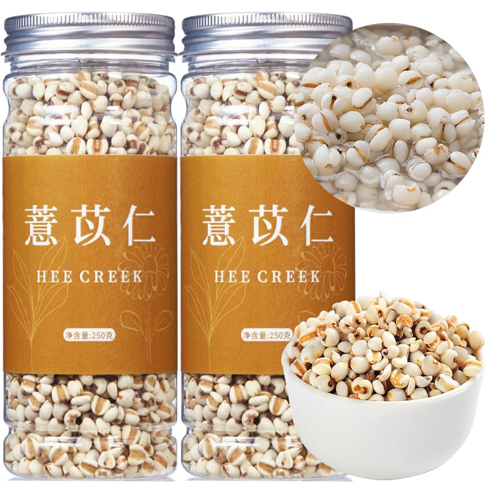 Hee Creek Jobs Tears 17.64oz/500g Natural Job's Tear Grain Coix Seed Herbal Tea Sulfur Free, No Additives, Gluten Free, Non-GMO 薏米 薏仁 薏苡仁
