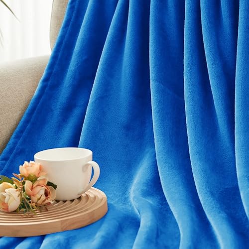 Miniatura 9 de Exclusivo Mezcla Manta de vellón para sofá, cama, súper suave y cálida, para uso en todas las estaciones, acogedora, afelpada, ligera, 90 x 66