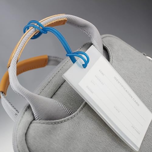 Miniatura 5 de 110 trabillas de plástico para equipaje de viaje, correas de PVC para identificación, tarjetas de identificación, tarjetas de identificación,