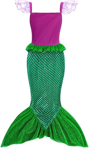 Miniatura 2 de Sukyfecde Vestidos de princesa de sirena para niñas, sirenas, fiesta de cumpleaños, disfraces de Halloween para niños, disfraces
