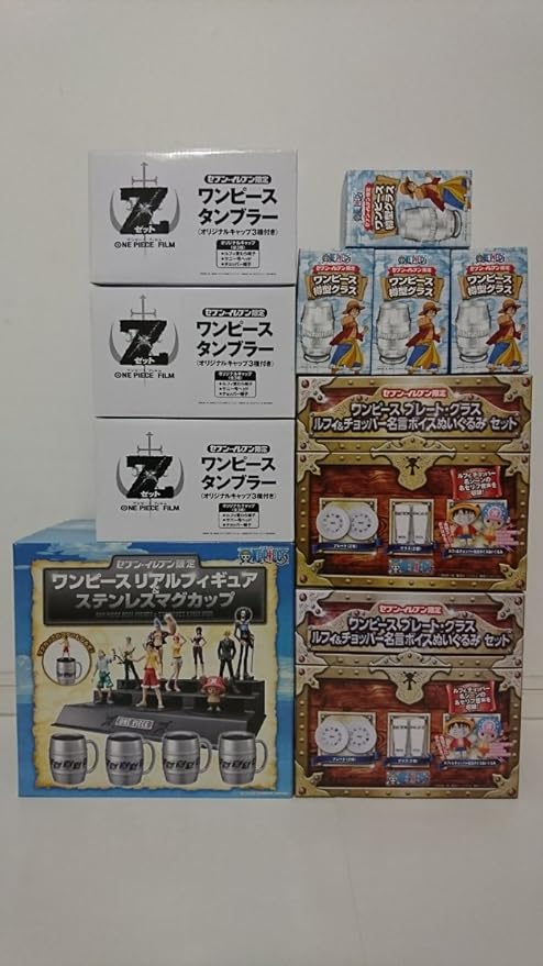 Amazon Co Jp セブンイレブン限定ワンピースフィギュア マグカップ タンブラー 樽型グラス 新品未使用品 当選品 非売品 セット ホーム キッチン