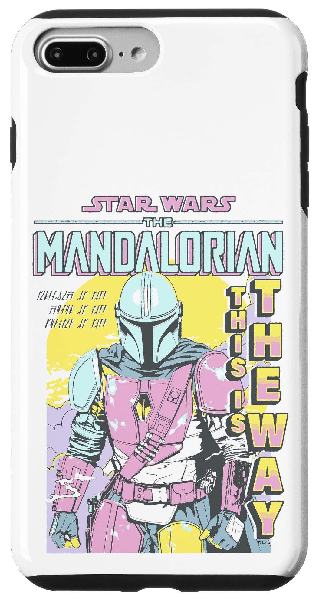 Coque iPhone 7 Plus / 8 Plus Star Wars The Mandalorian motif Pop Art Comic - 4