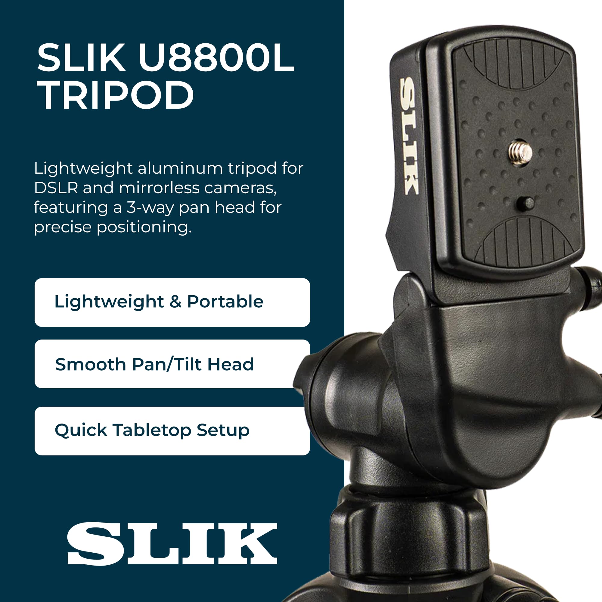 Amazon.com : SLIK U8800 Aluminum Tripod Kit w/Inegrated Multi