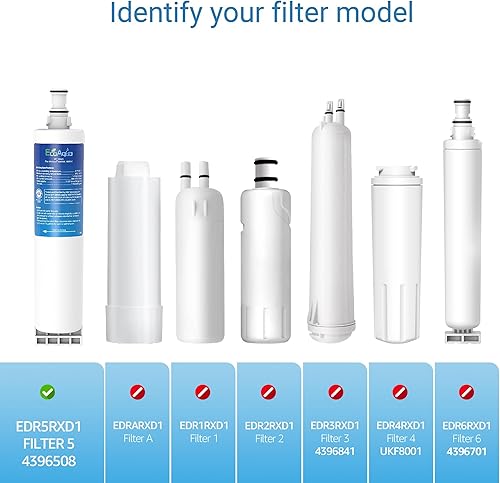 Miniatura 2 de EcoAqua EFF-6002A - Filtro de repuesto para Whirlpool 4396508, 4396510, Kenmore 46-9010, EveryDrop Filter 5, NLC240V, EDR5RXD1, paquete de 2