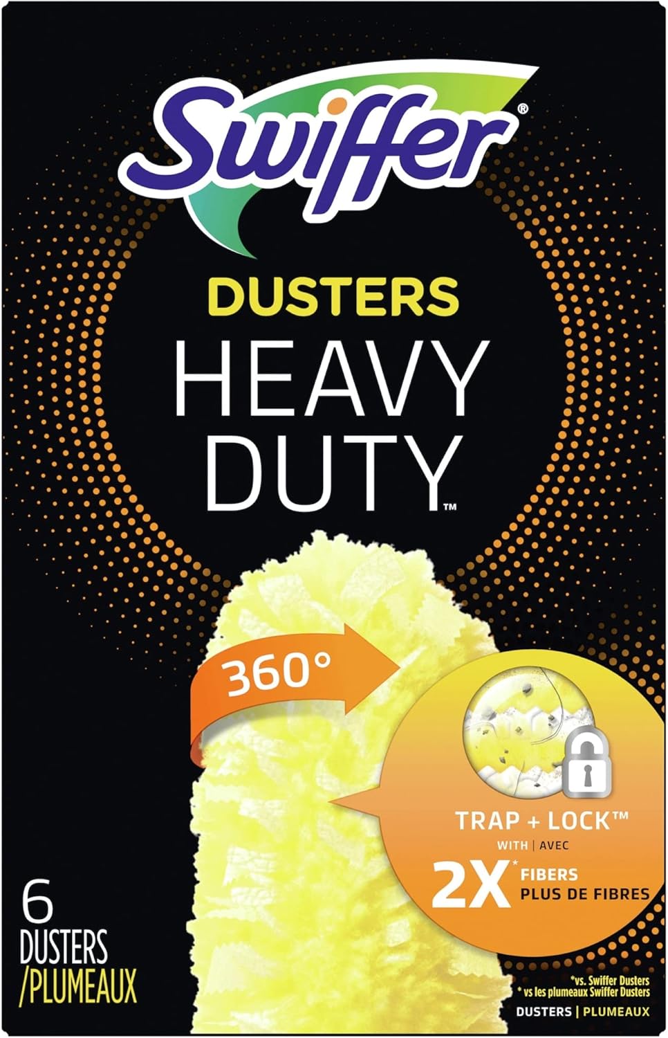 Swiffer® 360° Duster Refills, Yellow, 6 Refills Per Box, Carton of 4 Boxes