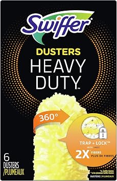 Swiffer 360 Duster Refills, Yellow, 6 Refills Per Box, Carton of 4 Boxes