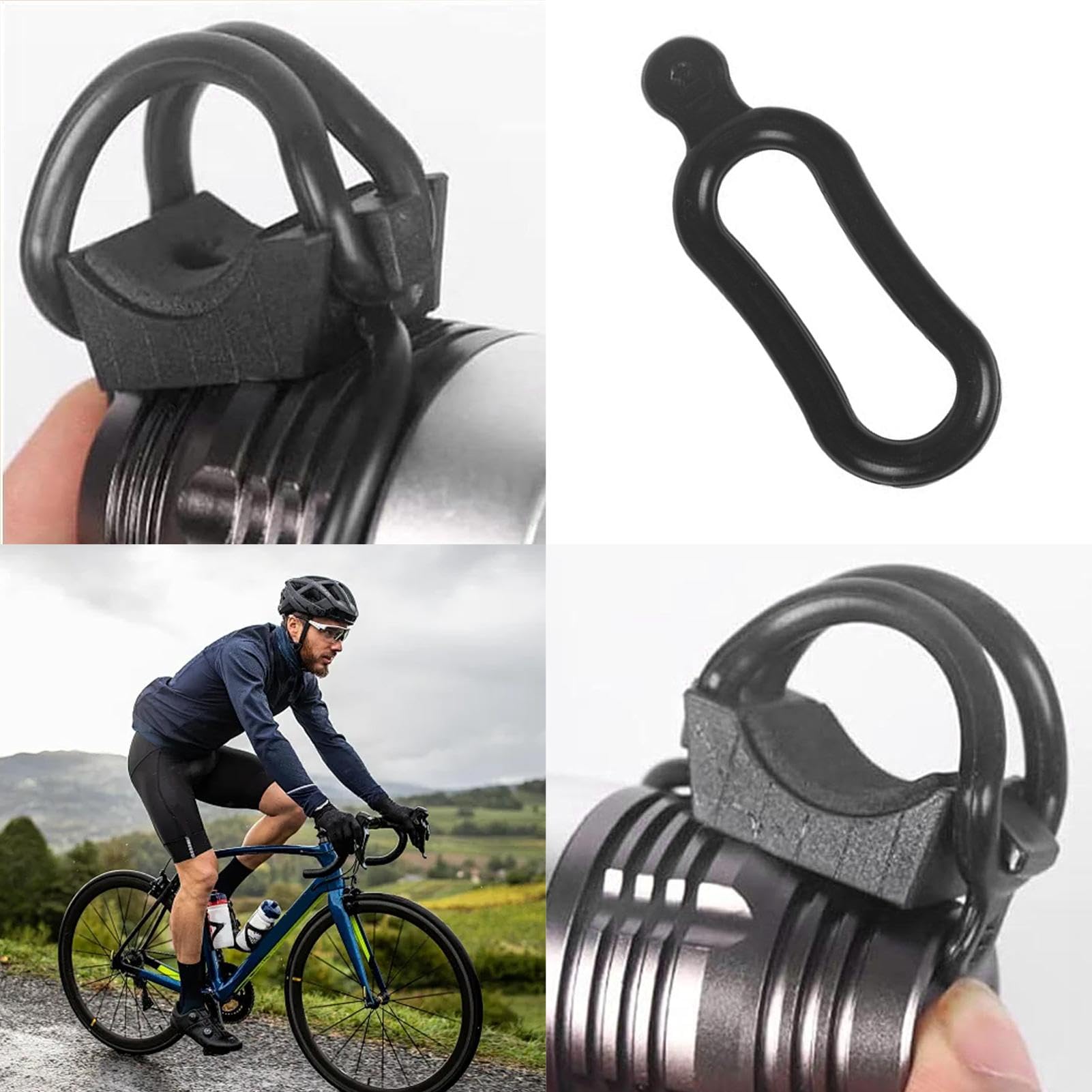 Cinghie In Silicone Per Luci Bici - Set Di 4, Elastiche E Resistenti, Per Fissare Accessori A Manubrio E Reggisella, 4 Misure Diverse