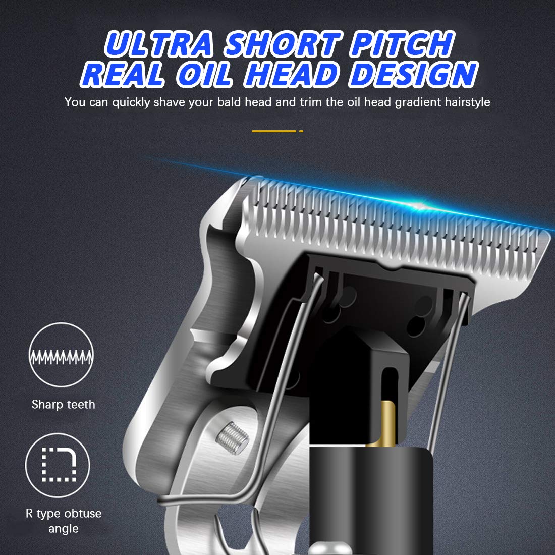 Zero Gapped Trimmers Electric Pro Li T blade Trimmer Cordless for Barbers, Gold Clippers for Hair Cutting,Professional Shavers Men Beard Gap Baldhead Grooming Trimmer