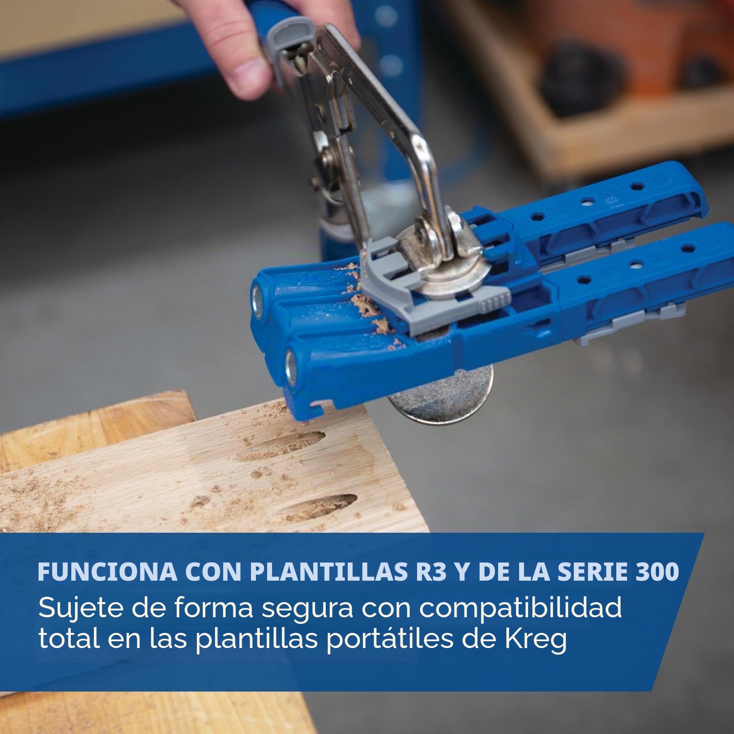 Mordaza de sujeción rápida Kreg Classic 76 mm - compatible con la plantilla para agujeros de bolsillo serie 300, gran fuerza de sujeción, perfecta para bricolaje y artesanos