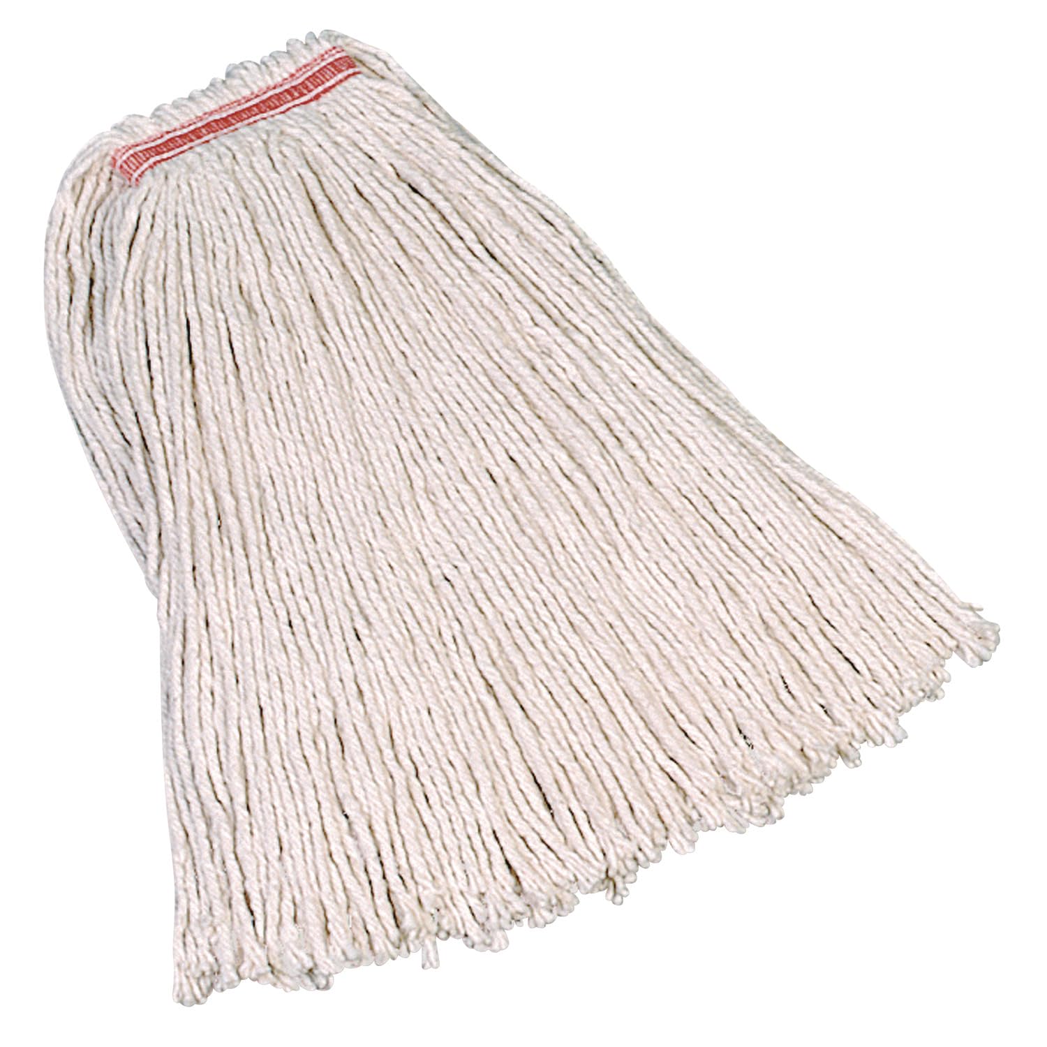 Rubbermaid Commercial Products Premium Cut-End Cotton Mop - 20 Ounce, 1" Headband, Heavy-Duty Industrial Wet Mop for Floor Cleaning Office/School/Stadium/Bathroom, Pack of 12, Cotton