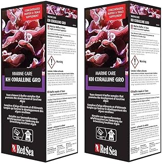 Red Sea Fish Pharm Coralline GRO Live Rock Vitalizer Salt Water Conditioners for Aquarium, 1000ml (Two - 500ml Bottles)