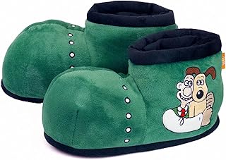 Coddies Wallace & Gromit Boot Slippers - Plush Memory Foam Slippers with Hard Sole - Inspired by the Wrong Trousers - Men’s and Women’s Indoor Shoes - Four Sizes S-XL