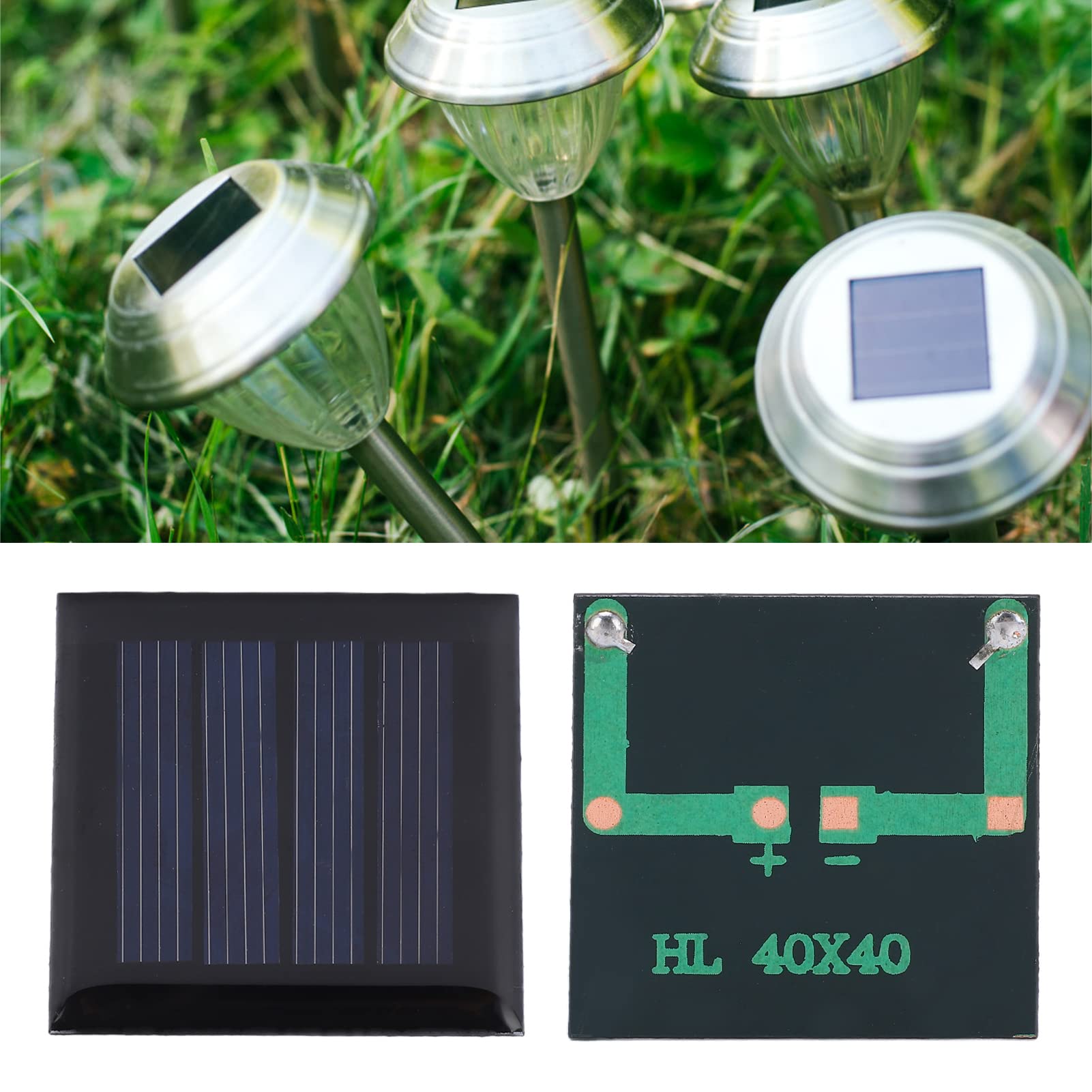 Pannelli Solari, 2 Pezzi 2V 210MA Micro Pannelli Solari Mini Celle Solari Portatili Materiali per Giocattoli Elettrici Fai-da-te Celle Fotovoltaiche Caricatore 40x40mm per Esterno