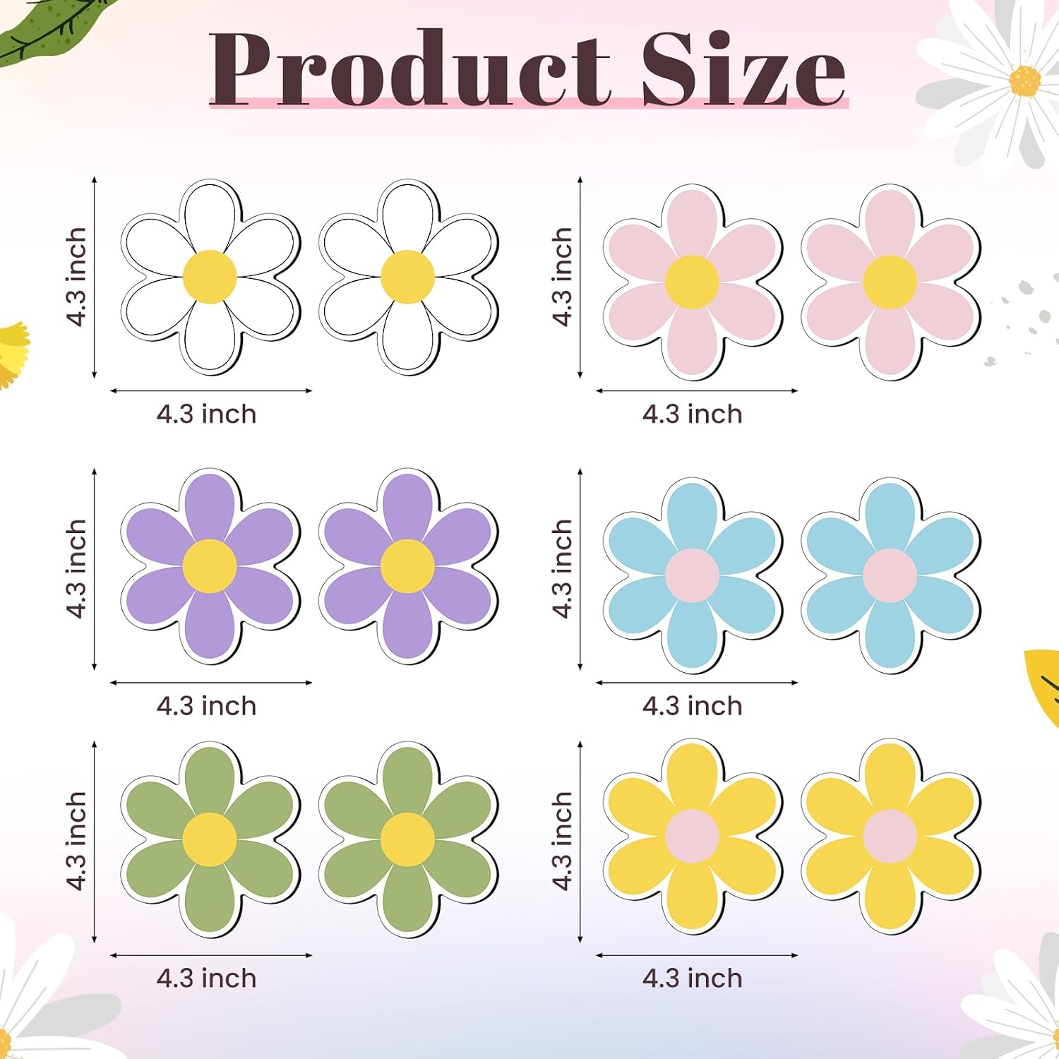 Konohan 12 Pcs/6 Pairs Screen Door Magnets Cute Flower Double Sided Screen Door Magnetic Flexible Protector Decorative Magnets for Summer Window Sliding Doors image 2