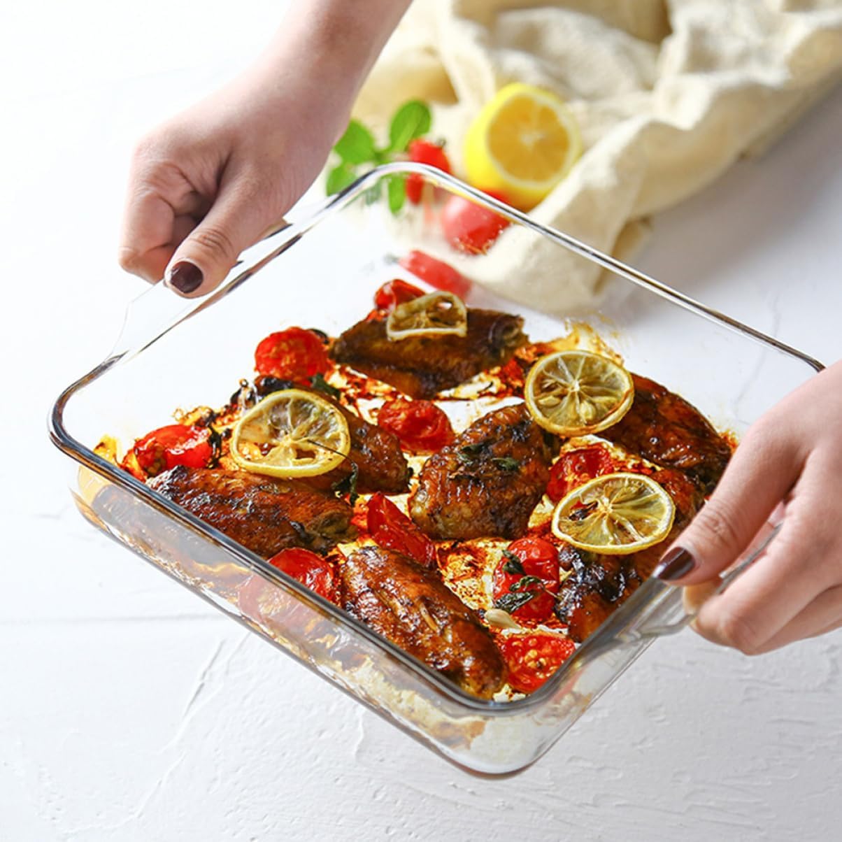 Garneck Glass Pizza Baking Pan Nonstick Household Pizza Tray for Easy Demoulding Versatile Baking Tool for Home Restaurant and Cafe Use