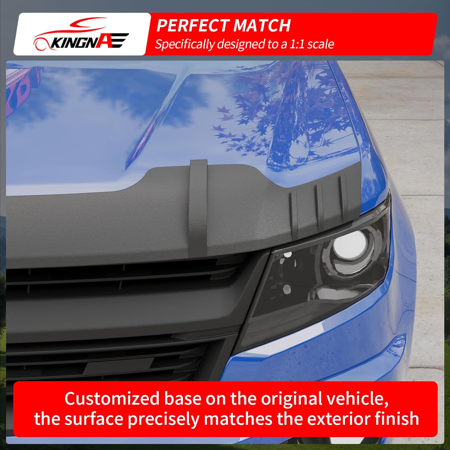 Hood Protector Compatible with 2015-2022 Chevrolet Colorado TPE Hood Shield Hood Deflector Hood Guard for 2021 Chevy Colorado Accessories