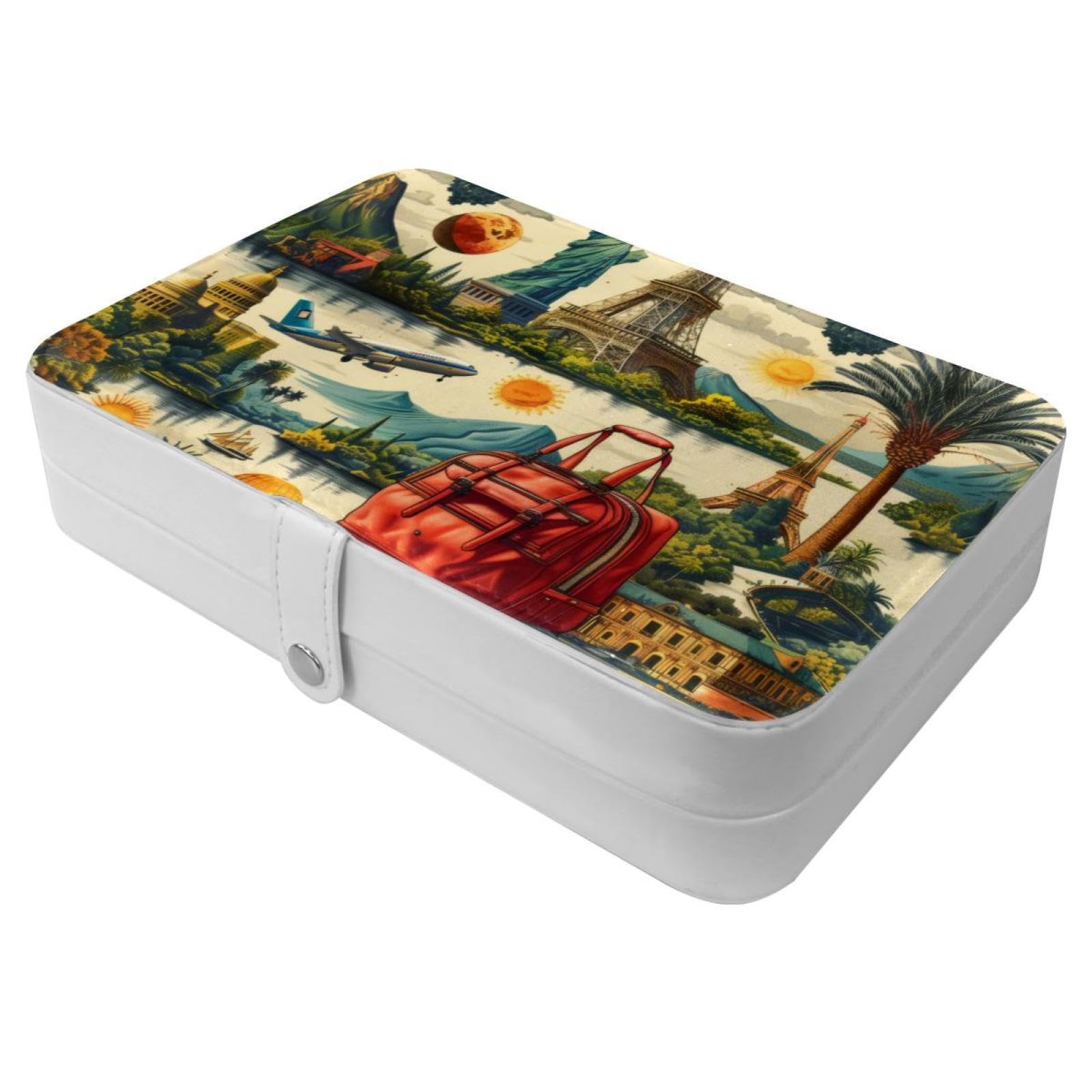 Étui de rangement portable pour bagues et colliers - Équipement de voyage indispensable