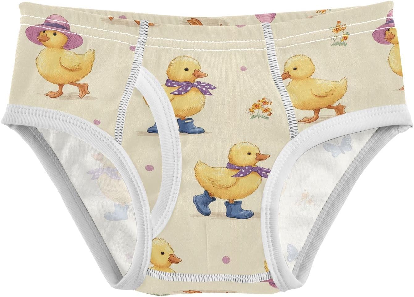 visesunny Yellow Duck Butterfly Potty Training Underwear Boys Toddler Cotton Soft Brief Size 2T-8Y for Kids 2-8Y
