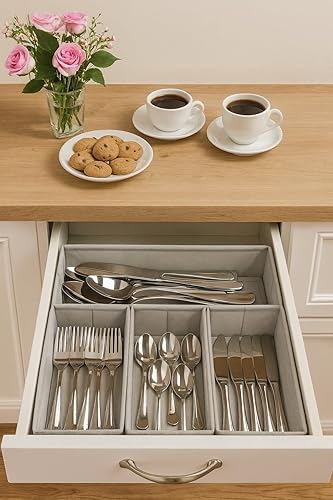 Miniatura 8 de Organizador de cajones, juego de 4 contenedores de tela rígida, se adapta a bolsas de almacenamiento de galones, cuarto de galón, sándwich y