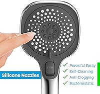 Vista 3 de Cabezal de ducha para RV con manguera e interruptor de encendido y apagado, cabezal de ducha de 3 chorros para cámper que ahorra agua y de alta