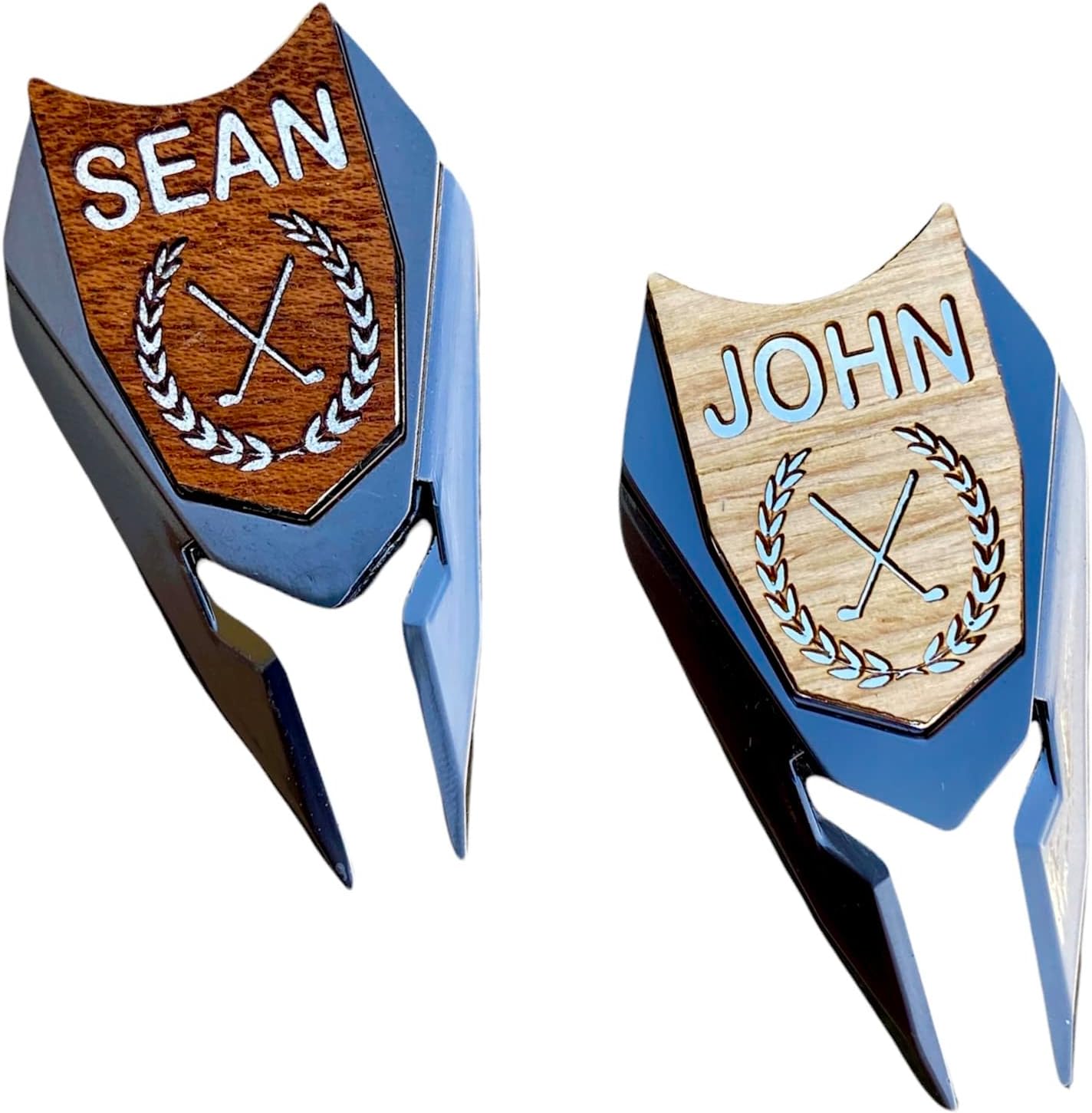 Personalized Golf Ball Marker | Custom Engraved Divot Repair Tool | Golfers Accessories Real Wood Markers