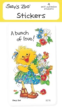 Suzys Zoo Stickers 4-Pack, Sally Bouquet 10160