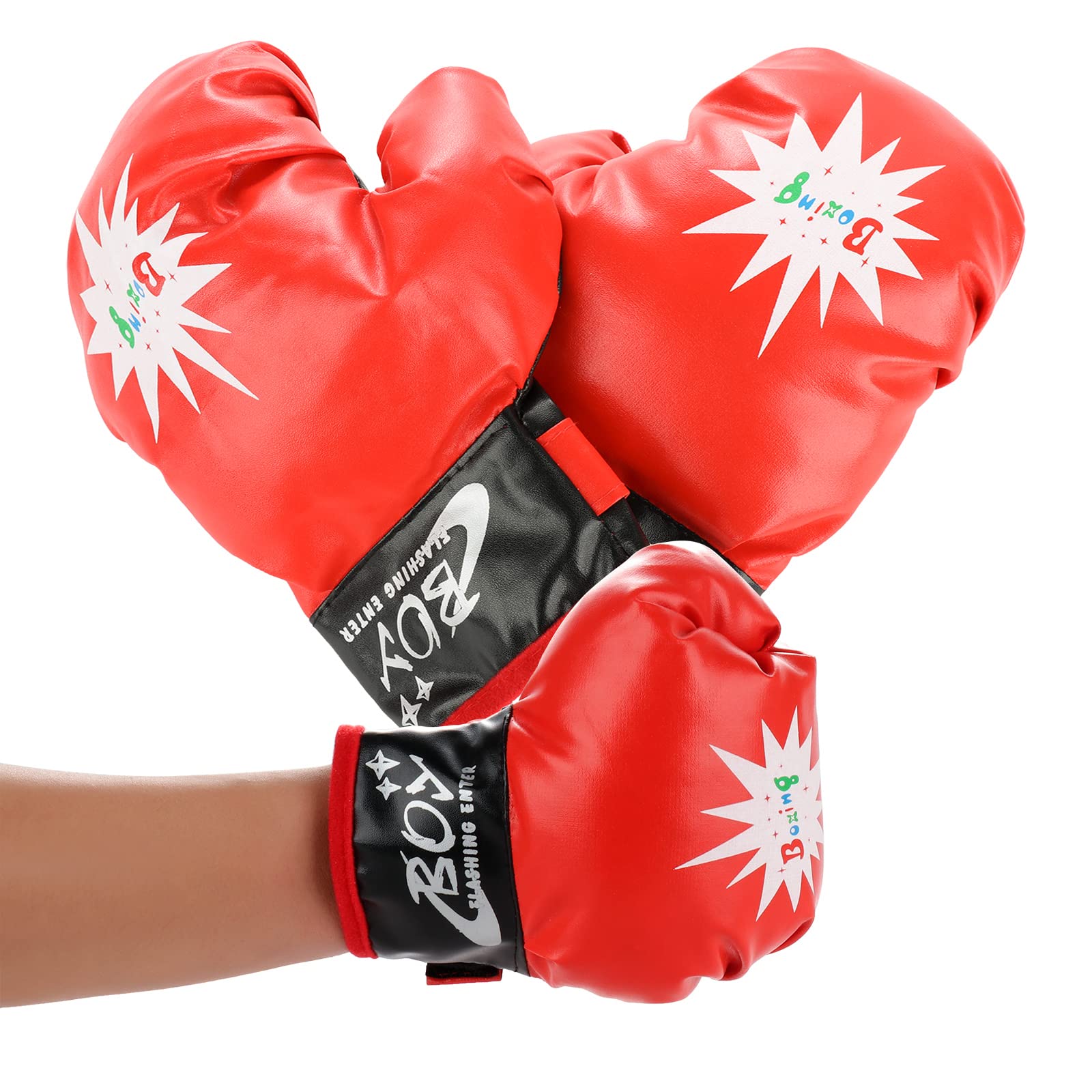 Ensemble de de Boxe pour Enfants, Rembourrage en Cuir PU Absorbant Les Chocs et EVA, Mitaines de Frappe, Kit de Kick Pack pour Entraînement de