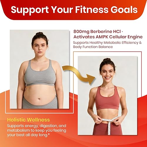 Miniatura 5 de VEV Berberine Supplement with Ceylon Cinnamon, Cayenne Pepper, Turmeric, Milk Thistle, Vegan & Non-GMO – 120 Capsules