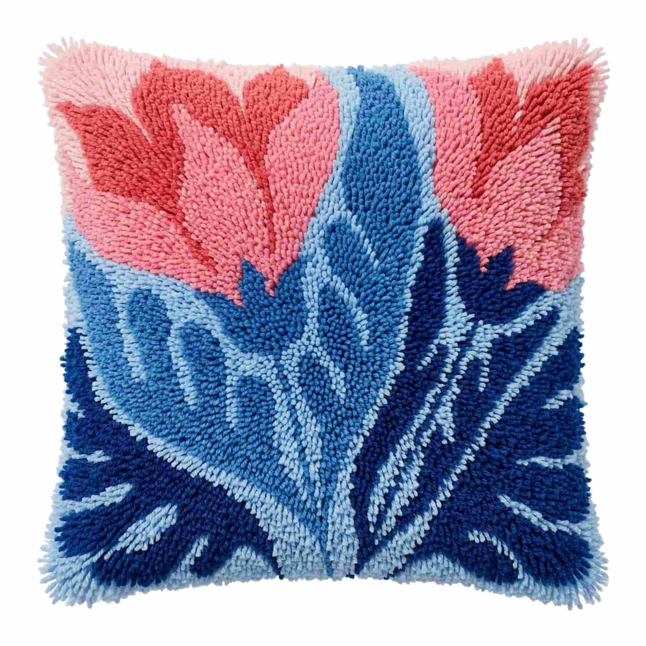 AxiangziK Latch Hook DIY Pillow Kit,Lily Cushion Cover 43X43Cm
