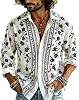 Camisa vaquera occidental con bordado floral, manga larga y botones 1