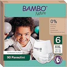 Bambo Nature Nappies Size 6 (15+kg) - 90 pcs Monthly Pack | Panties with Improved Spill Protection | Maximum Comfort for Active Babies | Dermatologically Tested