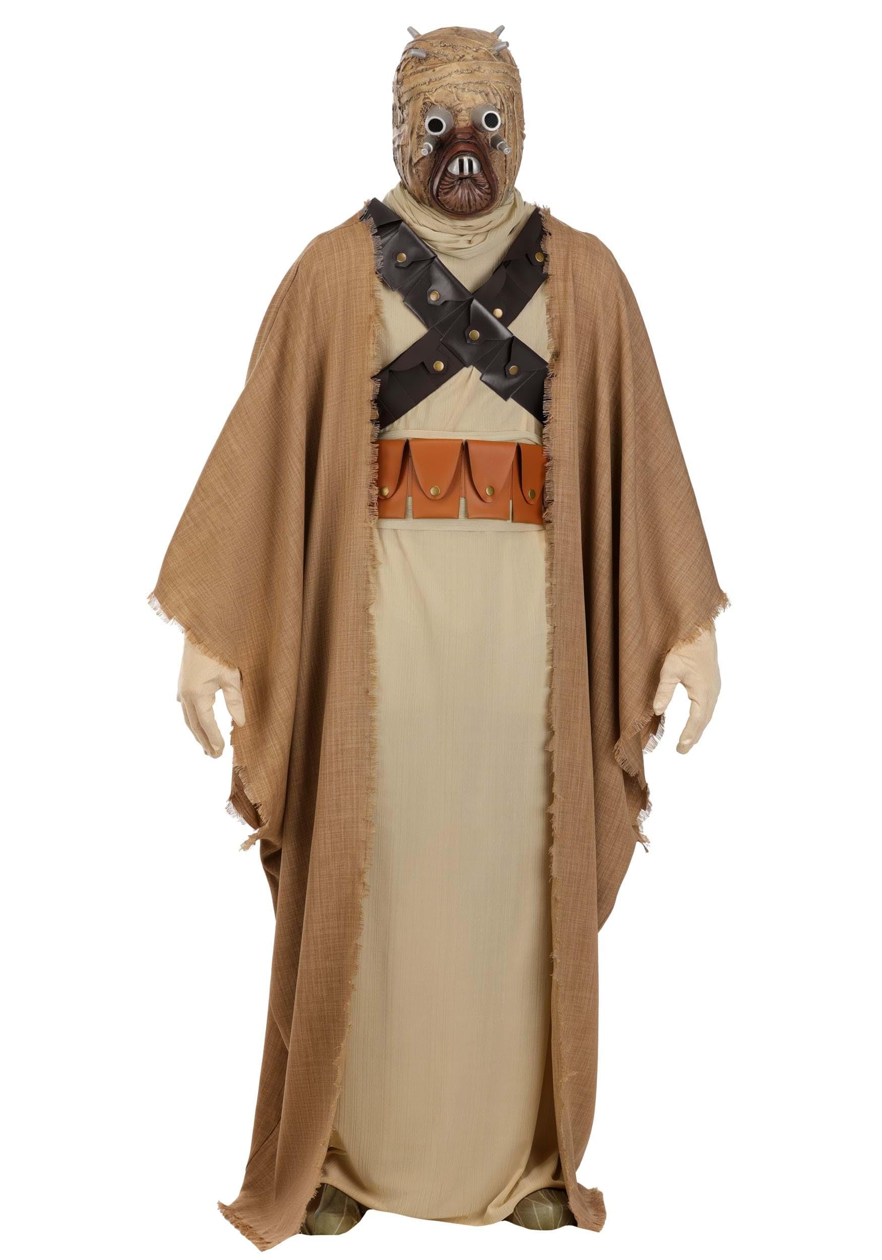 Adult Tusken Raider Star Wars Costume | Deluxe Halloween Outfit with Robe, Cloak, Mask, Gloves and Boot Covers