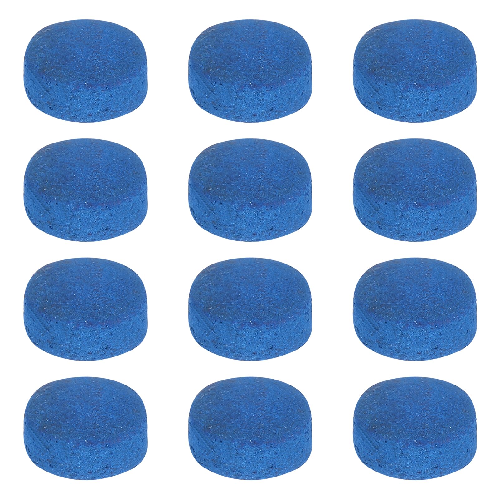 YELARXI Billiard Pool Cue Tips, Pool Cue Tips Replacement Kit Cow Leather Pool Cues Repair Accessories - Fitting for (Table Cues Stick Head/Snooker Games Supplies) 10 mm & 12 Pcs & Blue