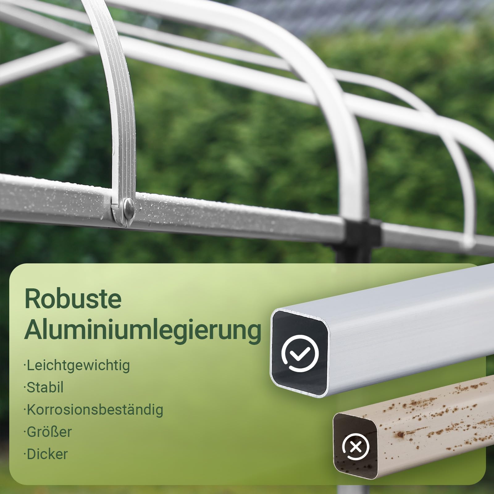SoBuy Fahrradgarage wetterfest Geräteschuppen Fahrradgarage für 2-4 Fahrräder Carport Zelt mit UV-Schutz Fahrradschuppen für Regenschutz Terrasse Motorrad Garage Gartenhaus 159x165x219cm KLS11-L