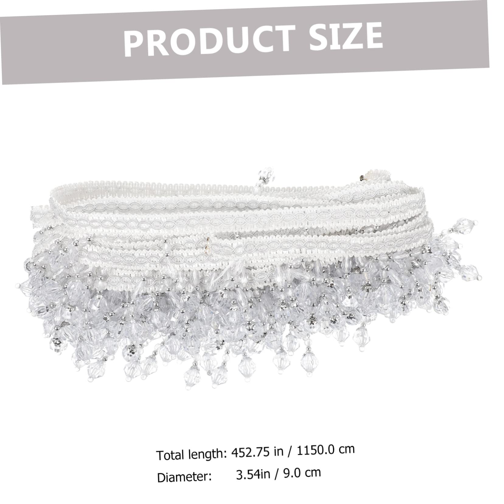 LALAFINA Rideau À Franges Perlées Franges À Garniture À Franges Pour Canapé 9 Cm Accessoires De Décoration Pour La Maison