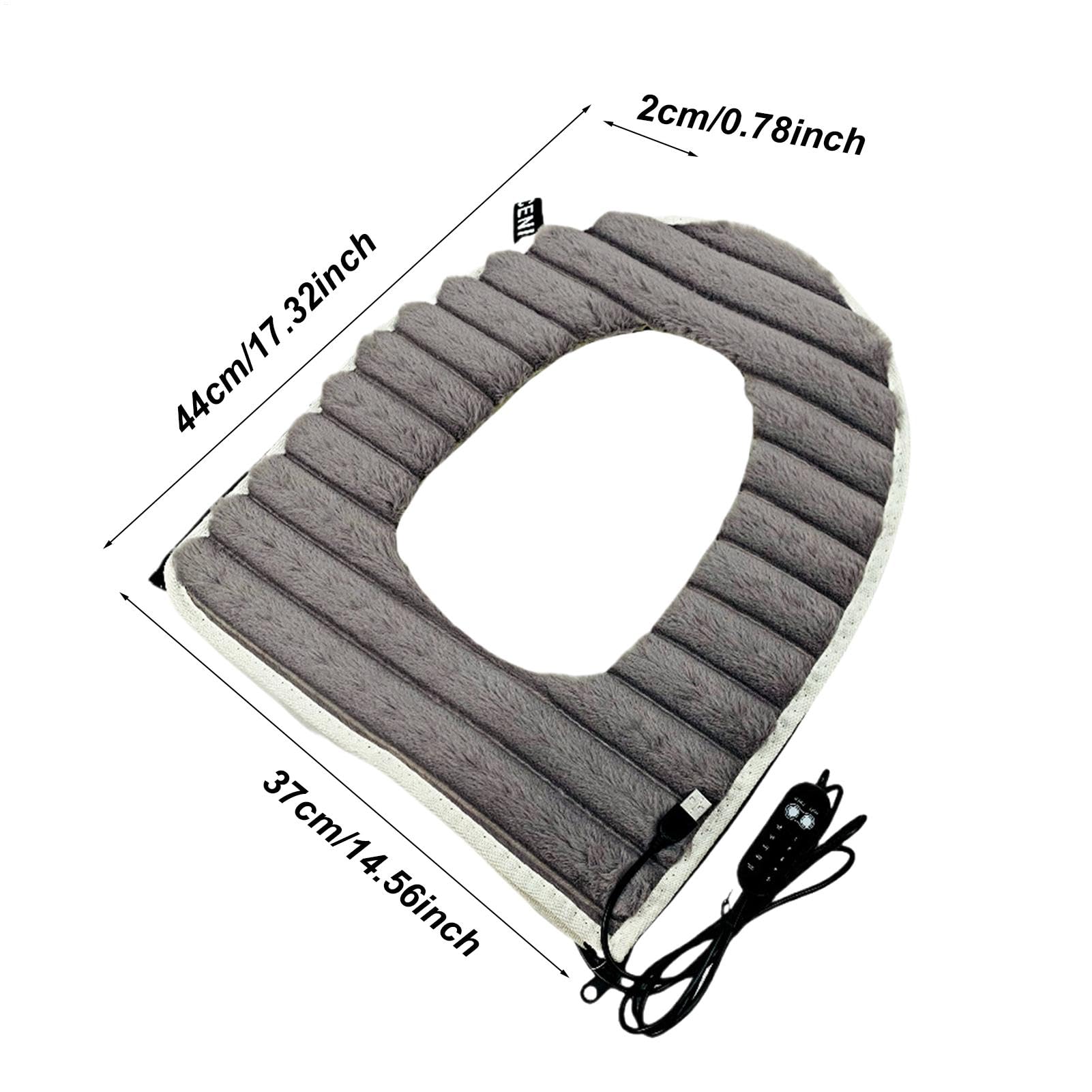 Deska sedesowa ogrzewana, podgrzewacz na deskę sedesową, regulowana osłona sedesu, USB deska sedesowa z regulowaną temperaturą 44 x 37 x 2 cm na zimowe wygody w łazience (1 sztuka)