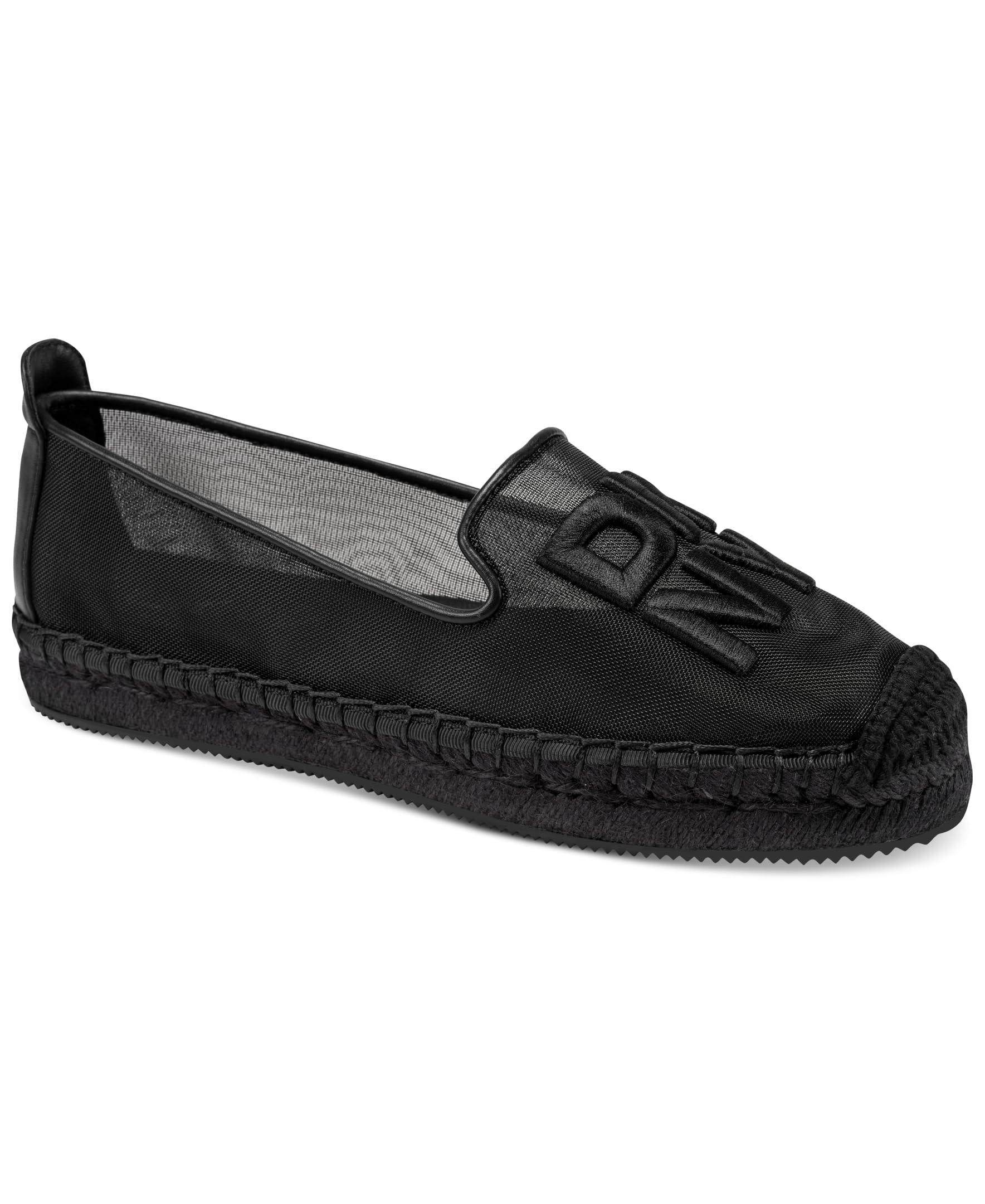 DKNY Women's MIRETTA Flat Espadrille 5 mm Trainers, Black, 38.5 EU