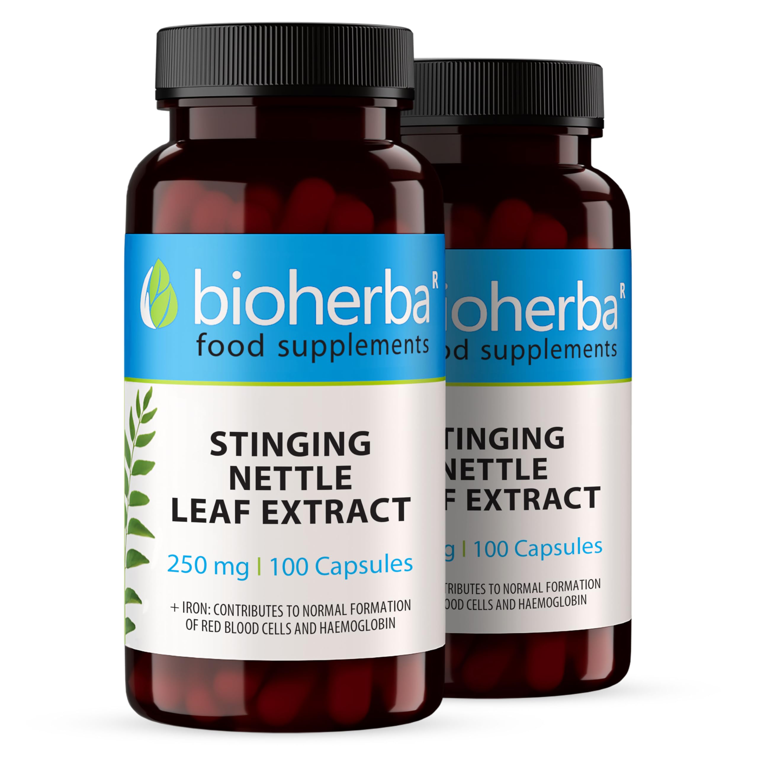 Ortica Forte by BIOHERBA Integratore Naturale con Estratto di Foglie di Ortica 250 mg e Ferro 200 Capsule per Vitalità e Benessere