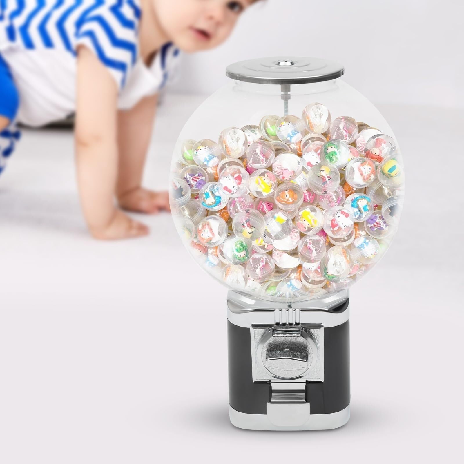 Distributore automatico di capsule - Dispenser di caramelle gommose con 200 palline, dispenser per palline giocattolo a gettoni per gadget da 22-32 mm, ideale per negozi al dettaglio